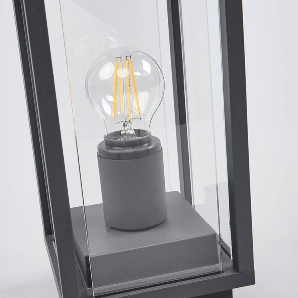 Lucande Annalea állólámpa, 35 cm, antracit, IP54, dimmelhető, Fekete, Alumínium, Modern