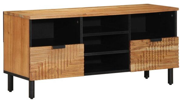 TV szekrény fiókkal Barna 100 x 33,5 x 46 cm Tömör Mangófát