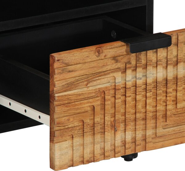 TV szekrény fiókkal Barna 100 x 33,5 x 46 cm Tömör Mangófát