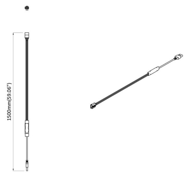 LED szalag 2 pcs Fekete és Fehér 1745 mm Réz és műanyag