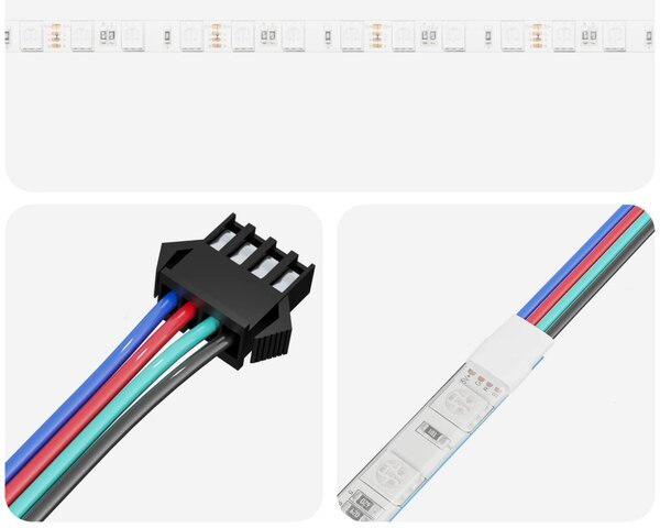 LED szalag 2 pcs Fekete és Átlátszó 210 x 0,8 x 0,3 cm