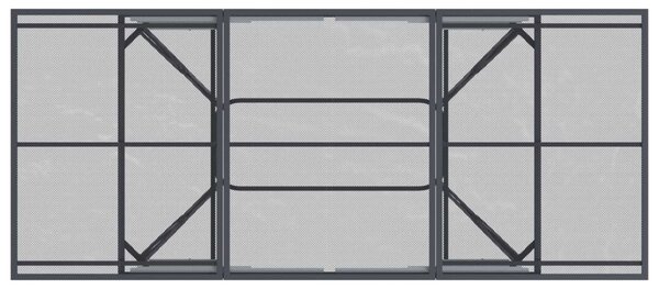 Húzható Mesh Étkezőasztal Antracitszürke 212 x 90 x 76 cm Acél