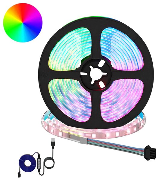 VidaXL LED szalag 2 pcs Fekete és Átlátszó 5500 mm Réz és műanyag