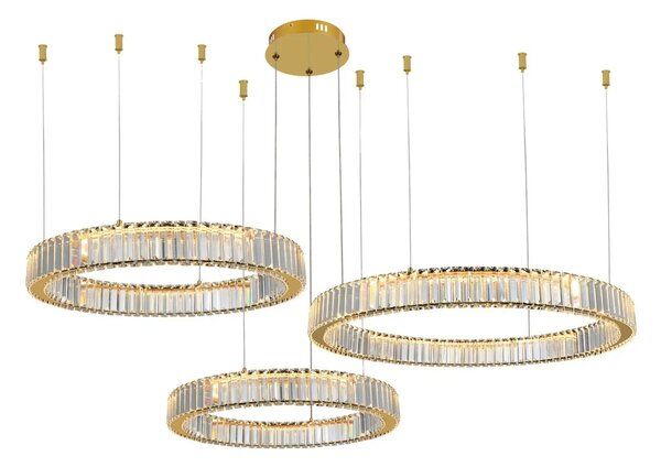 Luxus szabályozható csillár Spark 40+60+80 Gold – Arany