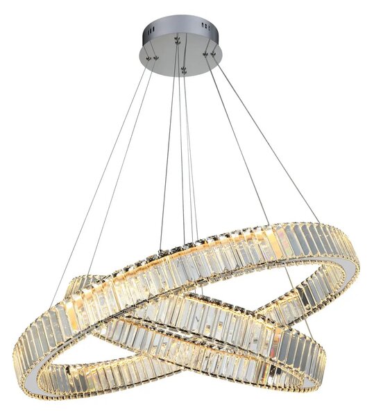 Luxus szabályozható csillár Spark 60+80 Chrome – Króm