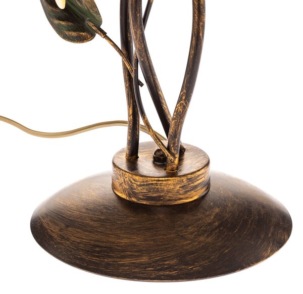 ONLI Miranda asztali világítás, 3 izzós, bronz, Bronz / antik sárgaréz, Nappali / Étkező, fém, Firenzei