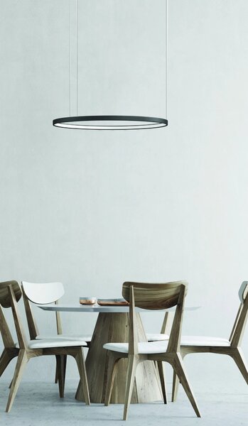 Modern LED-es csillár Agnes 48, szabályozható fekete