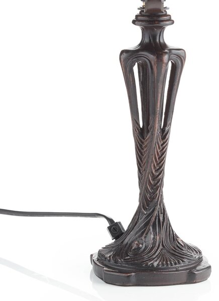 Artistar ELINE klasszikus Tiffany stílusú lámpa 40 cm, Barna / rozsda, Nappali / Étkező, fém, Tiffany