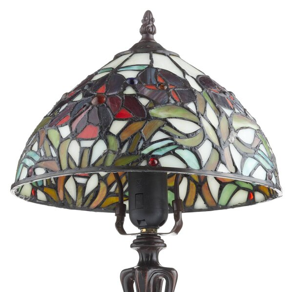 Artistar ELINE klasszikus Tiffany stílusú lámpa 40 cm, Barna / rozsda, Nappali / Étkező, fém, Tiffany