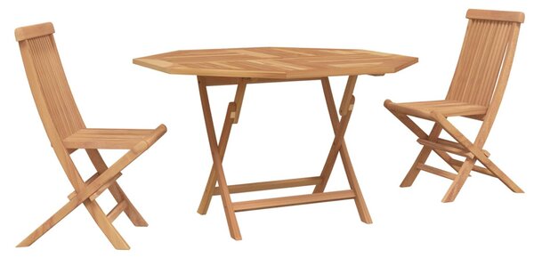 VidaXL Kert Bistro Készlet 3 pcs Barna Tömör teakfa