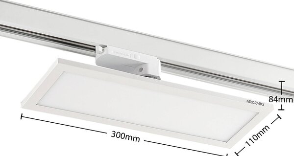 Arcchio Hairis 3-fázisú LED panel fehér 4000 K, Fehér / opál, Dolgozószoba / Iroda, Műanyag, Modern
