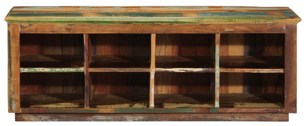 Cipőtároló 110x35x40 cm Tömör fa újrahasznosított