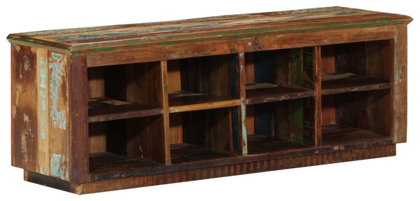 Cipőtároló 110x35x40 cm Tömör fa újrahasznosított