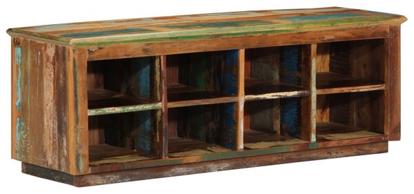 Cipőtároló 110x35x40 cm Tömör fa újrahasznosított