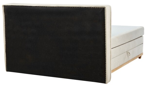 Boxspring ágy tárolóval DYNASTY 180 x 200 cm Bézs