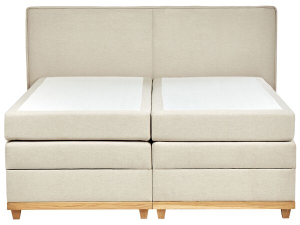 Boxspring ágy tárolóval DYNASTY 180 x 200 cm Bézs