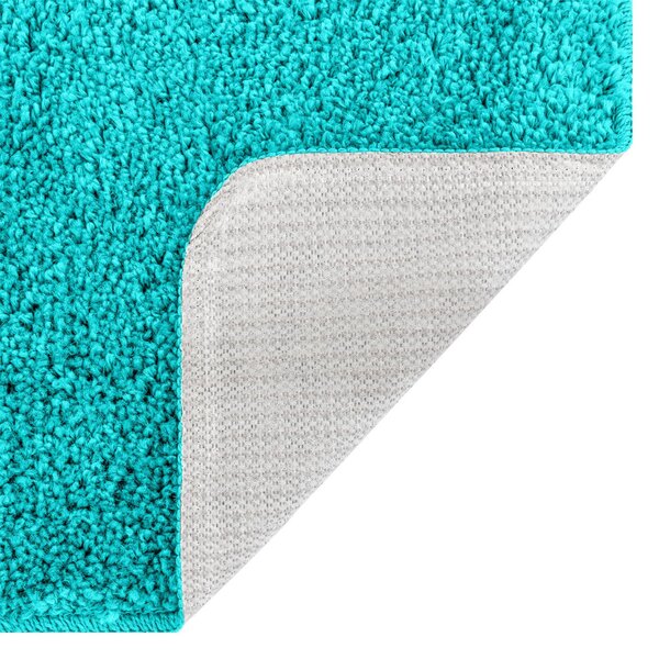 Fürdőszoba Szőnyeg Négyszögletes Türkiz 70x120 cm Polipropilén Csúszásmentes