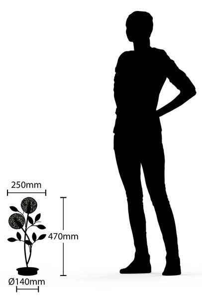 Lucande Evory asztali lámpa, 48 cm, 2-lámpás, fekete/arany, G9, Fekete, Nappali / Étkező, fém, Firenzei