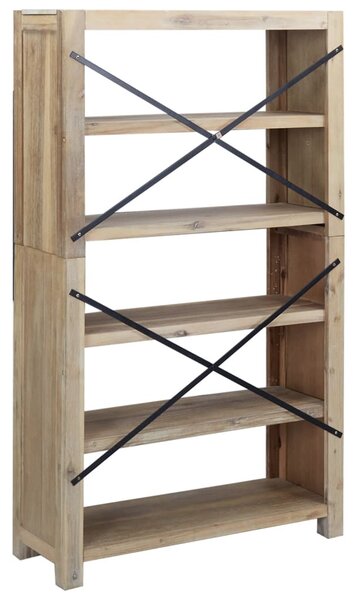 5-szintes tömör akácfa könyvespolc 80 x 30 x 140 cm