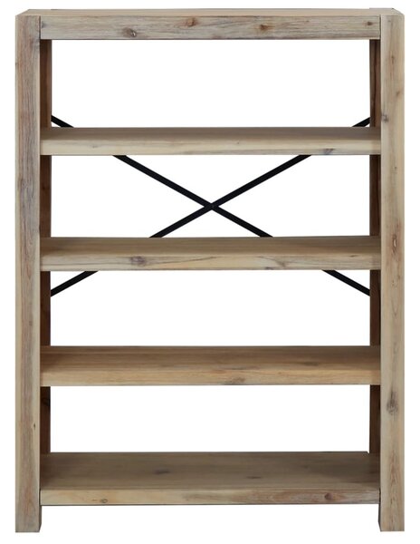 4 szintes tömör akácfa könyvespolc 80 x 30 x 110 cm