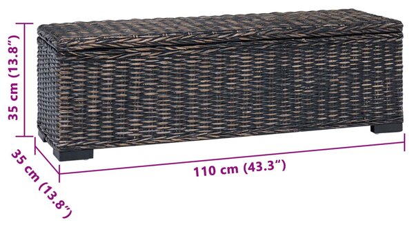 Tároló Doboz tárolóval Fekete 110 x 35 x 45 cm