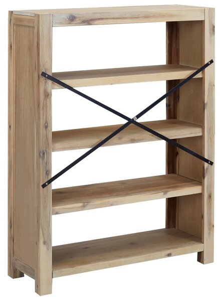 4 szintes tömör akácfa könyvespolc 80 x 30 x 110 cm
