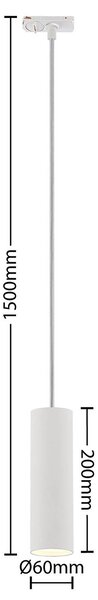 Lindby függőlámpa Linaro, 20 cm, fehér, 1-fázisú, GU10, Fehér / opál, Nappali / Étkező, fém, Modern