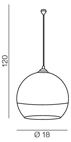 Ipari csillár Silver Ball 18 – Szürke