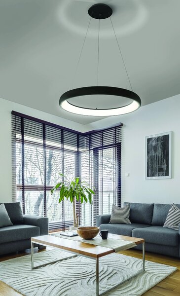 Design LED csillár Antonio 41 Cct fekete + távirányító – 41 x 120 cm