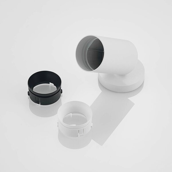Arcchio Brinja spotlámpa, fehér, kerek, 12 cm magas, Ø 6 cm, dimmelhető, Fehér / opál, Nappali / Étkező, Alumínium, Modern