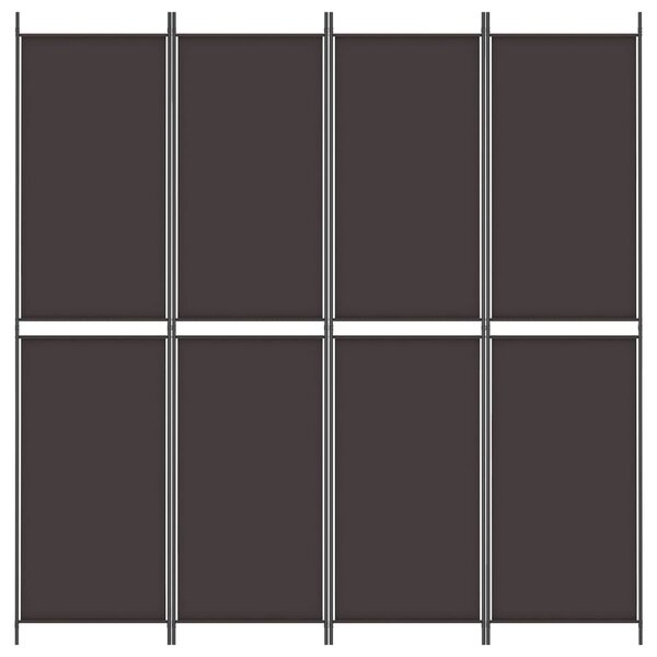 4 paneles barna szövet paraván 200x220 cm