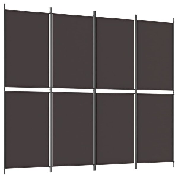 4 paneles barna szövet paraván 200x220 cm