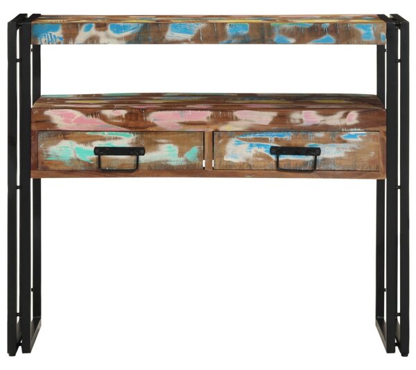 Konzolasztal 90 x 33 x 75 cm Szilárd Újrahasznosított Fa