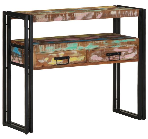 Konzolasztal 90 x 33 x 75 cm Szilárd Újrahasznosított Fa