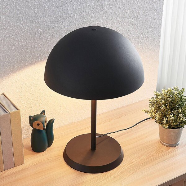 Lindby Idalene asztali lámpa, magasság 51 cm, fekete, fém, Fekete, Nappali / Étkező, fém, Modern