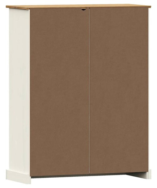 VIGO fehér tömör fenyőfa könyvespolc 90x35x114,5 cm
