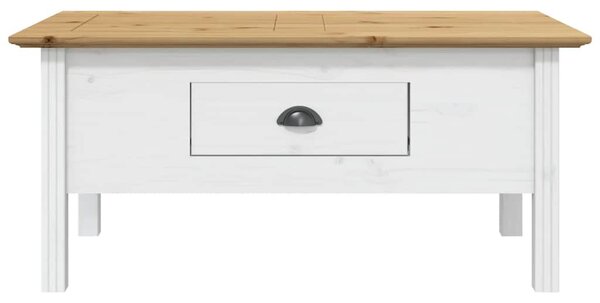 BODO fehér, barna tömör fenyőfa dohányzóasztal 100 x 55 x 46 cm