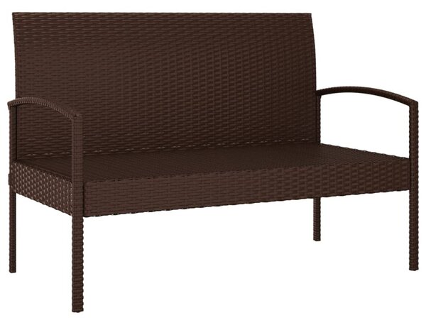 VidaXL barna polyrattan kerti pad párnával 105 cm