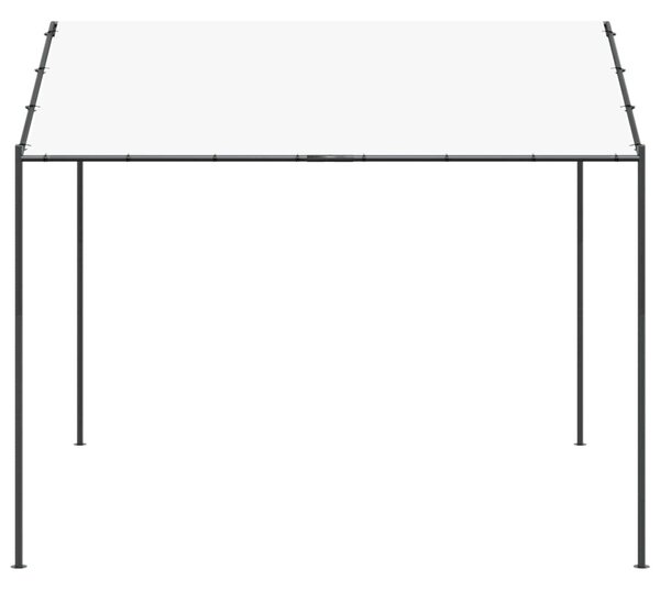 Pavilon 4 x 4 x 2,6 m Fehér Acél és poliészter 180 gsm