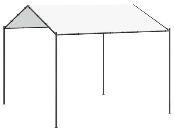 Pavilon 4 x 4 x 2,6 m Fehér Acél és poliészter 180 gsm