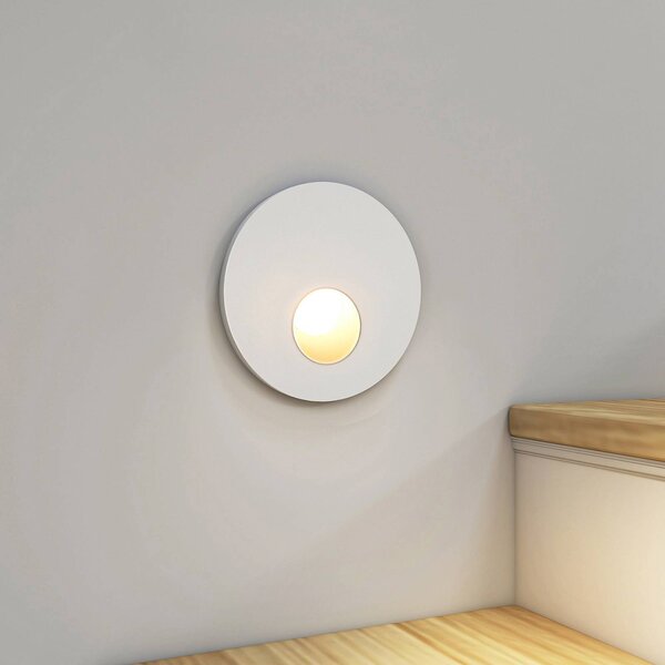Arcchio LED-es süllyesztett lámpa Vexi, Ø 7,5 cm, fehér, alumínium, CCT, dimmelhető, Fehér / opál, Nappali / Étkező, Alumínium, Modern