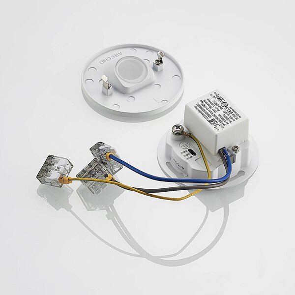 Arcchio LED-es süllyesztett lámpa Vexi, Ø 7,5 cm, fehér, alumínium, CCT, dimmelhető, Fehér / opál, Nappali / Étkező, Alumínium, Modern
