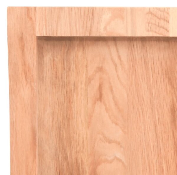 Világosbarna kezelt tömör tölgyfa fali polc 160 x 30 x (2-4) cm