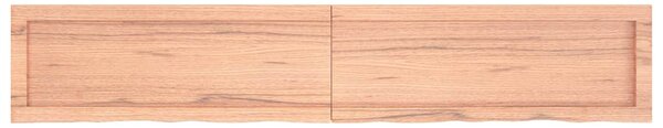 Világosbarna kezelt tömör tölgyfa fali polc 160 x 30 x (2-4) cm