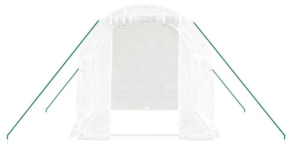 Fehér acélvázas melegház 4 m² 2x2x2 m