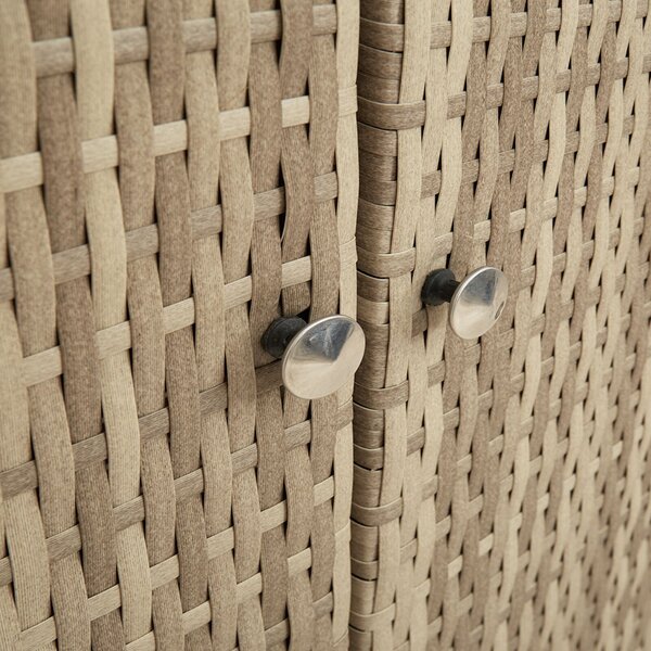 Tárolószekrény Bézs 100x36x102 cm Rattan