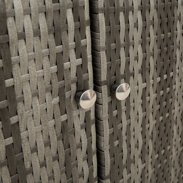 Tárolószekrény Szürke 100x36x102 cm Rattan