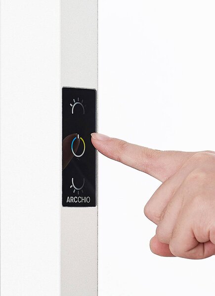 Arcchio LED irodai állólámpa Susi, fehér, szenzoros, érintéses dimmerrel, dimmelhető, Fehér / opál, Dolgozószoba / Iroda, Alumínium, Modern