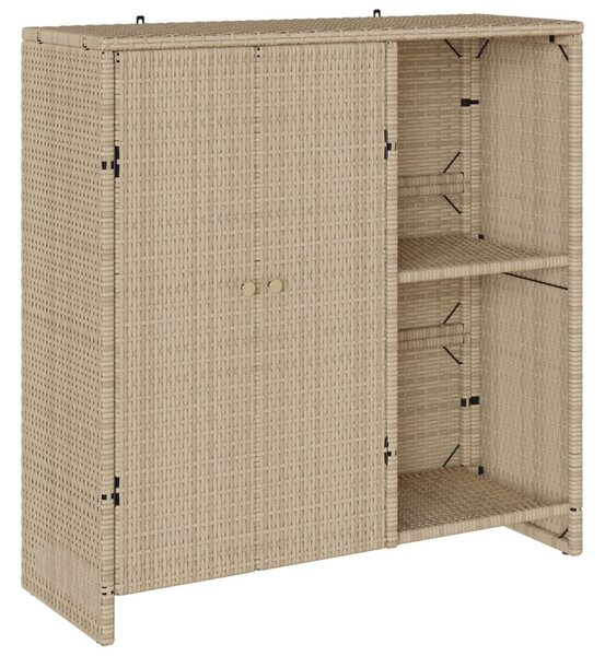 Tárolószekrény Bézs 100x36x102 cm Rattan