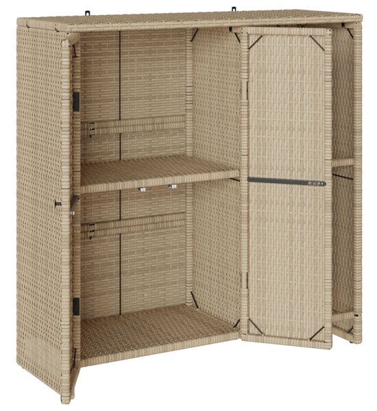 Tárolószekrény Bézs 100x36x102 cm Rattan